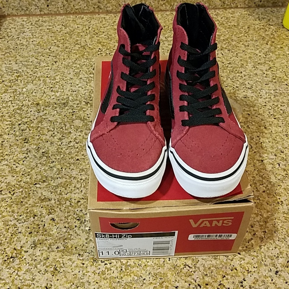 Deep red Vans